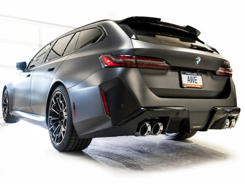 AWE Tuning BMW G90/G99 M5 Track Edition Cat-Back Exhaust - Chrome Silver Tips - 3020-42790