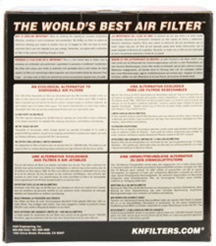 K&N Filter Universal X Stream Clamp-On 4-1/2in Flange 5-7/8in Base 4-1/2in Top 4-1/2in Height - RU-1005