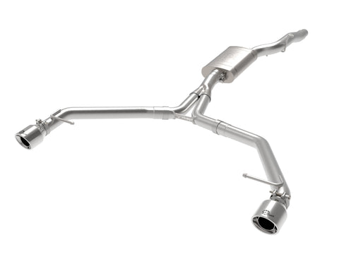 afe MACH Force-Xp 13-16 Audi Allroad L4 SS Axle-Back Exhaust w/ Polished Tips - 49-36437-P