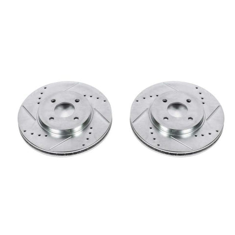 Power Stop 02-04 Ford Focus Front Evolution Drilled & Slotted Rotors - Pair - AR8168XPR