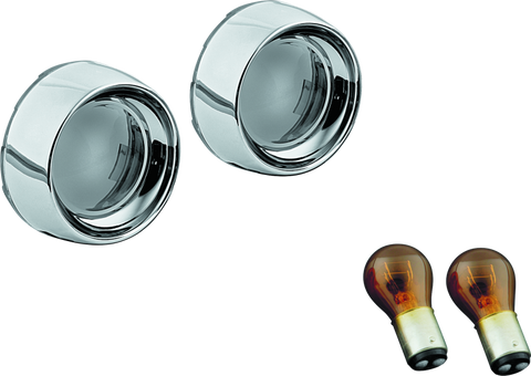 Kuryakyn Deep Dish Bezels With Smoke Lenses Red Light - 2270