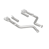 MagnaFlow Axle-Back, SS, 3in, Quad Split Rear 3.5 Tips 2015 Dodge Challenger incl SRT Hellcat - 19206