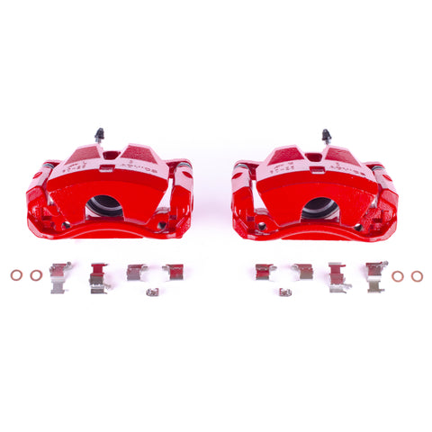 Power Stop 07-10 Lexus IS250 Front Red Calipers w/Brackets - Pair - S3218