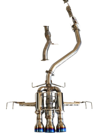 Invidia 22+ HONDA CIVIC TYPE-R FL5 R400 SINGLE LAYER TI TIP FULL CAT-BACK (NON POLISH PIPE) - HS22CTRFGM3STL