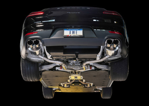 AWE Tuning Panamera 2/4 Track Edition Exhaust (2014+) - w/Chrome Silver Tips - 3020-42022