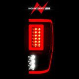 ANZO 19-22 Ford Ranger Full LED Taillights w/ Lightbar Sequential Signal Black Housing/Clear Lens - 311446