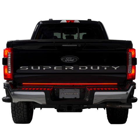Putco 2024 Ford SuperDuty F-250 60In Direct Fit Red Blade Kit Tailgate Bars w/ LED Taillamps - 9203060-26