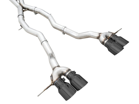 AWE Tuning Track Edition Cat-Back Exhaust for BMW G8X M3/M4 - Diamond Black Tips - 3020-42482