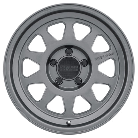 Method MR316 17x8.5 0mm Offset 5x5 71.5mm CB Gloss Titanium Wheel - MR31678550800