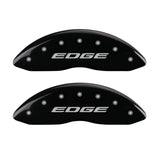 MGP 4 Caliper Covers Engraved Front & Rear EDGE/2015 Black finish silver ch - 10242SEDEBK