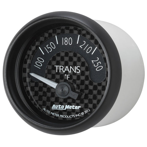 Autometer GT Series 52mm Short Sweep Electronic 100-250 Deg F Transmission Temperature - 8049