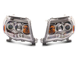 Raxiom 05-09 Toyota Tacoma Super White LED Halo Projector Headlights- Chrome Housing- Clear Lens - TT5933