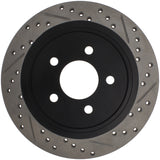 StopTech 05-10 Ford Mustang Slotted & Drilled Left Rear Rotor - 127.61087L