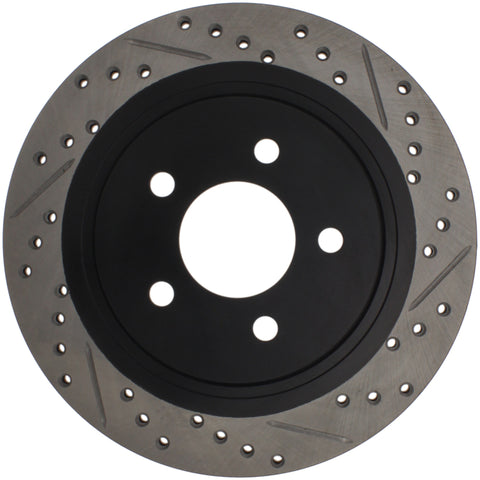 StopTech 05-10 Ford Mustang Slotted & Drilled Left Rear Rotor - 127.61087L