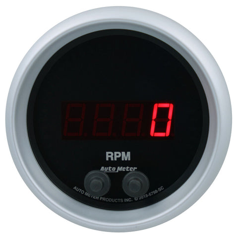 Autometer 85.7mm Black 0-16K RPM Tachometer Sport-Comp Elite Digital Gauge - 6798-SC