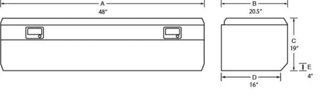 Tradesman Steel Flush Mount Truck Tool Box (48in.) - Black - 76548