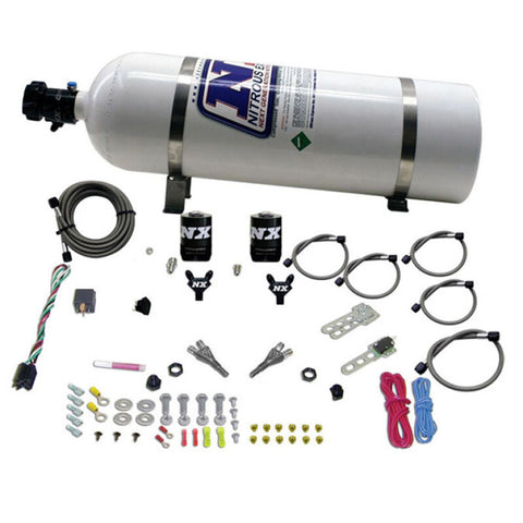 Nitrous Express 08-10 Dodge Viper EFI Dual Nozzle (100-300HP) w/15lb Bottle - 20325-15