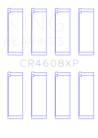King Toyota 2ZZ-GE (Size .026) Connecting Rod Bearings (Set of 4) - CR4608XP.026