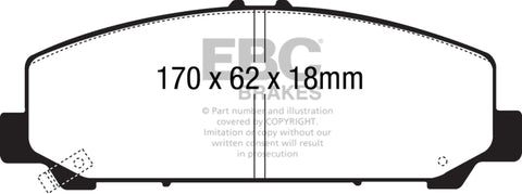 EBC 06-07 Infiniti QX56 5.6 (Akebono) Ultimax2 Front Brake Pads - UD1286