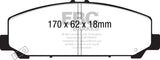 EBC 06-07 Infiniti QX56 5.6 (Akebono) Extra Duty Front Brake Pads - ED91808