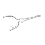 MagnaFlow Cat Back, SS, 2.5in, Competition, Dual Split Polished 4.5in Tips 2015 Ford Mustang V6 3.7L - 19099