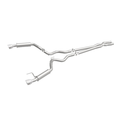 MagnaFlow Cat Back, SS, 2.5in, Competition, Dual Split Polished 4.5in Tips 2015 Ford Mustang V6 3.7L - 19099