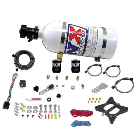 Nitrous Express 96-04 Ford Mustang 4.6L 2 Valve Nitrous Plate Kit w/10lb Bottle - 20946-10