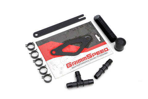 GrimmSpeed 2008-2014 Subaru STI Front Mount Intercooler Kit Raw Core / Red Pipe - 090227