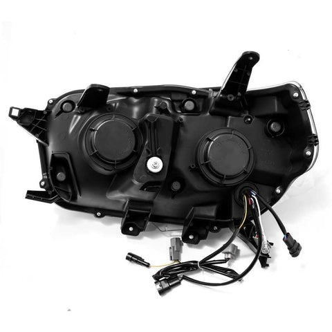 AlphaRex 10-13 Toyota 4Runner LUXX LED Proj Headlights Plank Style Alpha Black w/Seq Signal/DRL - 880756