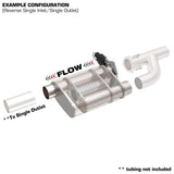 QTP 3in Weld-On 304SS Reverse Screamer Muffler w/Bolt-On QTEC Electric Cutout - 13301C