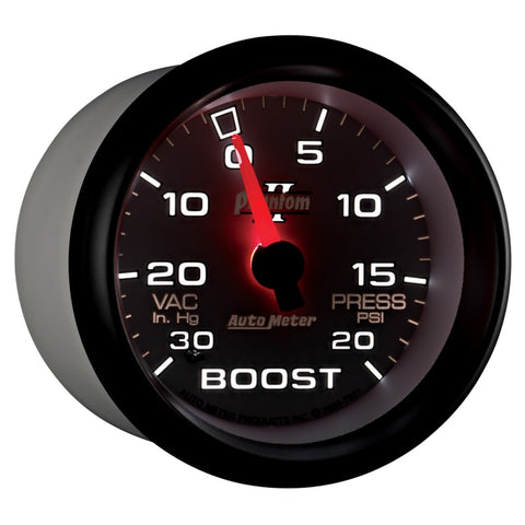 AutoMeter Gauge Vac/Boost 2-5/8in. 30Inhg-20PSI Mechanical Phantom II - 7801