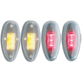ANZO 1999-2014 Chevrolet Silverado 3500 LED Fender Light Kit Clear 2pc Amber / 2pc Red - 861081