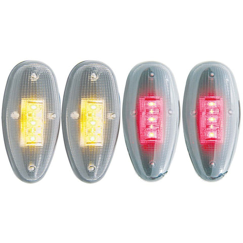 ANZO 1999-2014 Chevrolet Silverado 3500 LED Fender Light Kit Clear 2pc Amber / 2pc Red - 861081