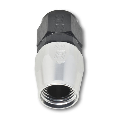 Russell Performance -16 AN Silver/Black Straight Full Flow Hose End - 610063