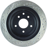 StopTech 03-05 350Z / 03-04 G35 / 03-05 G35X SportStop Slotted & Drilled Rear Left Rotor - 127.42077L