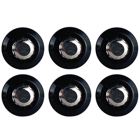 BLOX Racing New Fender Washers Kit M6 12pt - 6pc Large Diameter Black - BXAC-00311-BK