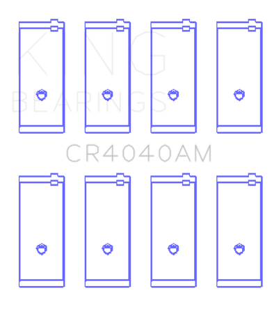 King Engine Bearings Ford Fiesta/Escort Tlb/Gud/J4B 1.0L 1.2L 1.3L (Size +0.50mm) Conrod Bearing Set - CR4040AM1.5