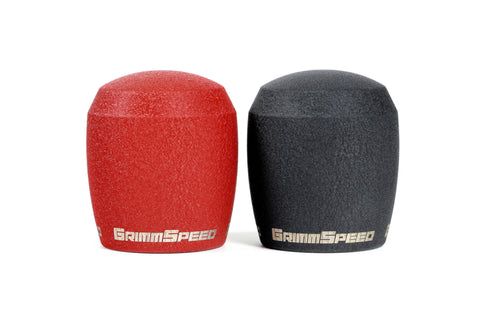 GrimmSpeed Stubby Shift Knob Stainless Steel Black - M12x1.25 - 380002