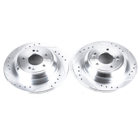 Power Stop 17-18 Genesis G80 Rear Evolution Drilled & Slotted Rotors - Pair - JBR1376XPR
