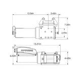 Superwinch 1,500 lbs. 1.1 HP 120V AC 1/8 In x 35ft. Wire Rope - Gray Wrinkle - 1715001