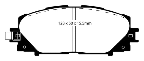 EBC 06+ Toyota Yaris 1.5 Greenstuff Front Brake Pads - DP21817