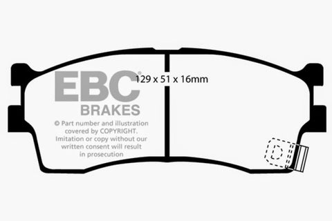 EBC 03-05 Kia Rio Cinco 1.6 Greenstuff Front Brake Pads - DP21475