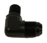 Aeromotive Fitting Elbow 1/4in-MNPT to AN-08 90-Deg Black - 15667