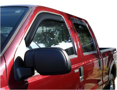 AVS 99-16 Ford F-250 Supercrew Ventvisor In-Channel Front & Rear Window Deflectors 4pc - Smoke - 194953