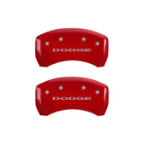MGP 4 Caliper Covers Engraved Front & Rear With out stripes/Dodge Yellow finish black ch - 12181SDD4YL