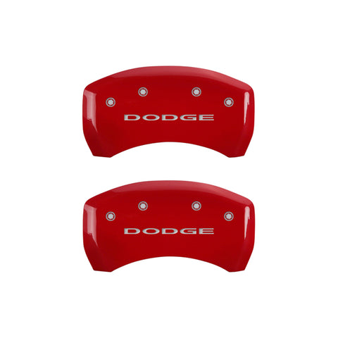 MGP 4 Caliper Covers Engraved Front & Rear With out stripes/Dodge Yellow finish black ch - 12181SDD4YL