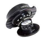 NRG Quick Release Kit Gen 2.5 - Black / Black Ring w/Finger Grooves - SRK-250BK