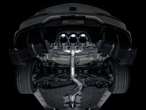 AWE Tuning 2024 Acura Integra Type S DE5 FWD Track Edition Exhaust w/ Triple Chrome Silver Tips - 3020-52335
