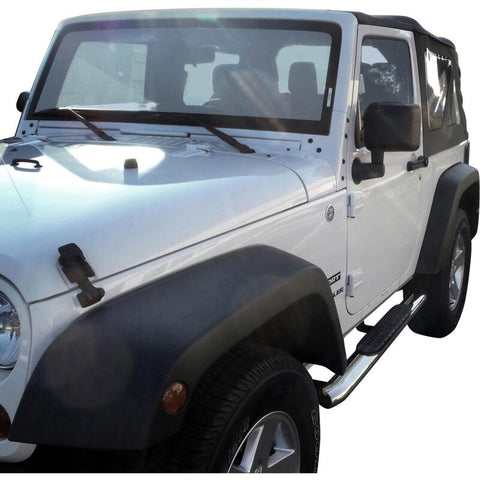 Westin 2007-2017 Jeep Wrangler 2dr PRO TRAXX 4 Oval Nerf Step Bars - SS - 21-23310