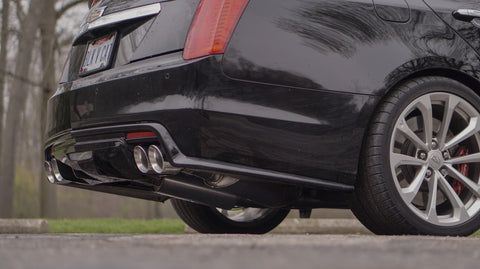 Stainless Works 2016-18 Cadillac CTS-V Sedan Axle Back System Dual-Mode Turbo Mufflers 4in Tips - CTSV16MKS-PC